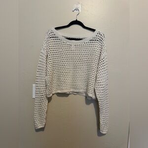 Aerie Cream Knit Sweater